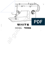 White 1066 Sewing Machine Instruction Manual