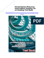 International Human Resource Management Edition Dowling 7Th Edition Dowling Test Bank Full Chapter PDF