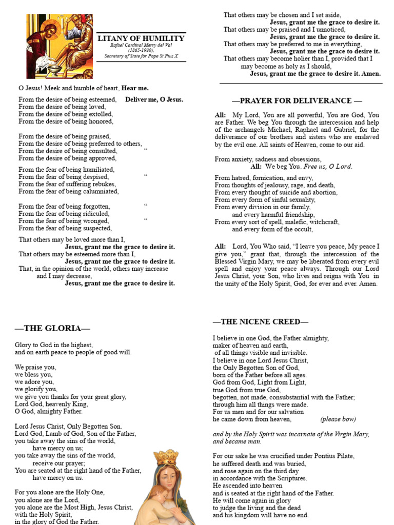 Litany of Humility PDF God The Father Glory (Religion)