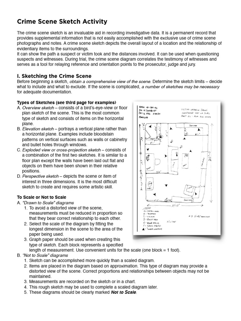 crimescenesketch | PDF | Crime Scene | Drawing