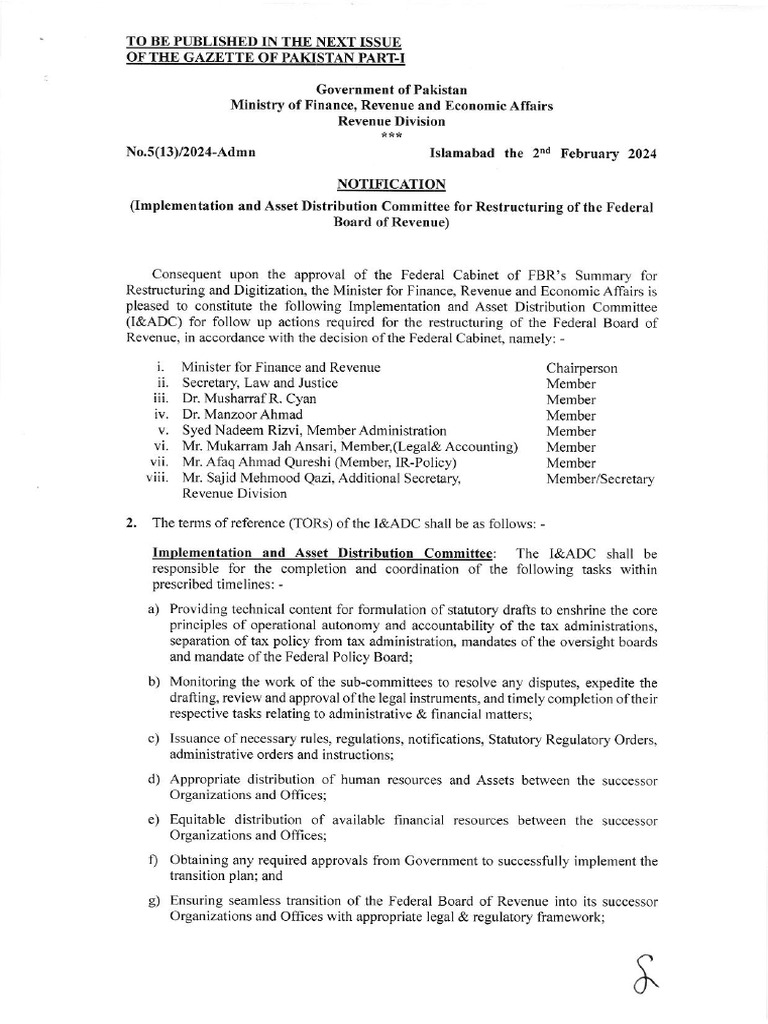 Notification 1 | PDF