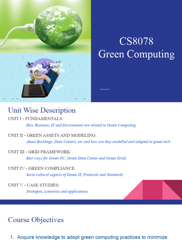 Green Computing Course Overview | PDF | Business