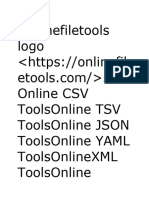 Onlinefiletools Logo Https://Onlinefil Online CSV Toolsonline TSV Toolsonline Json Toolsonline Yaml Toolsonlinexml Toolsonline