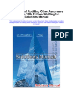 Principles of Auditing Other Assurance Services 19Th Edition Whittington Solutions Manual Full Chapter PDF