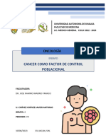 El Cáncer Como Factor de Control Poblacional