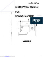 White 1620/1630 Sewing Machine Instruction Manual