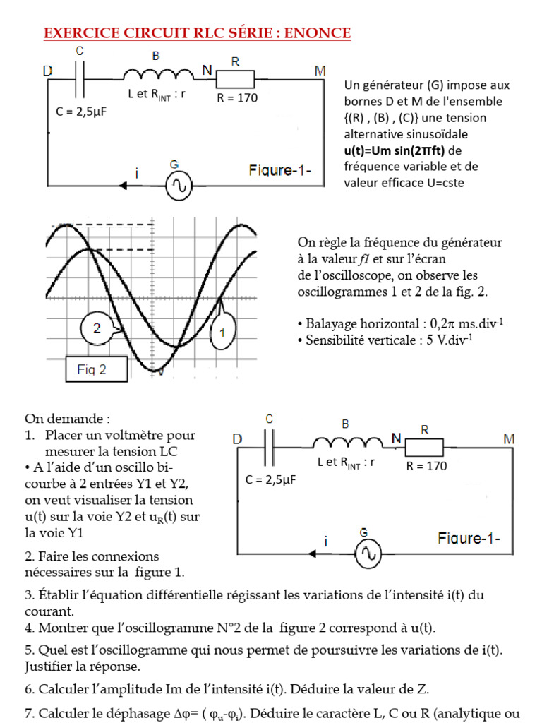 Analyse d'un Circuit RLC en Résonance | PDF