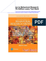Introduction To Behavioral Research Methods 7Th Edition Leary Test Bank Full Chapter PDF