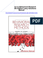 Introduction To Behavioral Research Methods 6Th Edition Leary Solutions Manual Full Chapter PDF