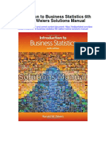 Introduction To Business Statistics 6Th Edition Weiers Solutions Manual Full Chapter PDF