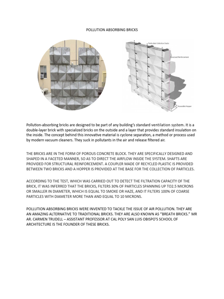 Pollution Absorbing Bricks | PDF
