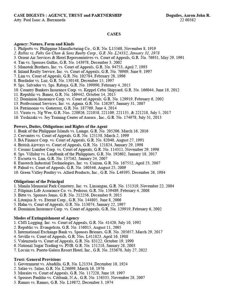 ATP Case Digests | PDF