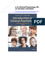 Introduction To Clinical Psychology 4Th Edition Hunsley Test Bank Full Chapter PDF