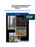 Principles of Foundation Engineering Si Edition 8Th Edition Das Solutions Manual Full Chapter PDF