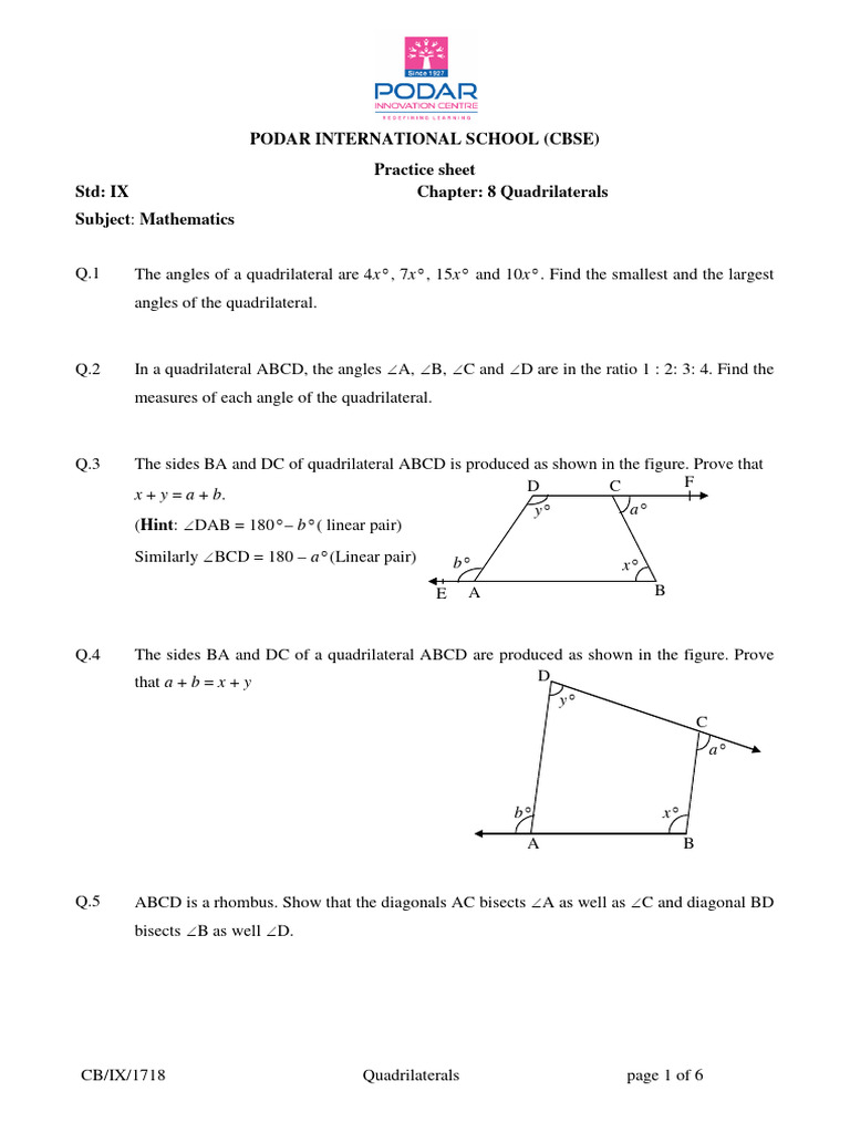 Math Quadrilaterals | PDF