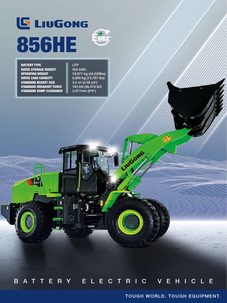 LiuGong 856HE Electric Wheel Loader | PDF | Electric Vehicle | Brake
