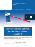 DOSSIER TECHNIQUE LBA 63PG (Platine STD) - Instructions de Services