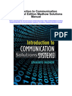 Introduction To Communication Systems 1St Edition Madhow Solutions Manual Full Chapter PDF