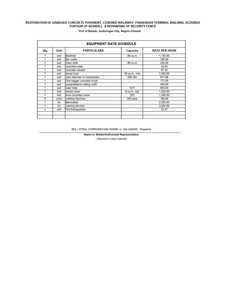 Equipment Rental PDF