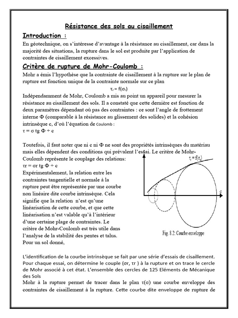 Résistance des sols au cisaillement | PDF | Contrainte de cisaillement ...