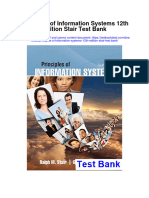 Principles of Information Systems 12Th Edition Stair Test Bank Full Chapter PDF