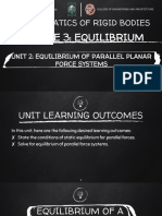 Mech 1 Module 3 Unit 2 (Equilibrium of Parallel Planar Force Systems)