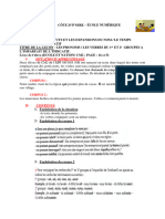 TH L8 LES PRONOMS - LES VERBES DU 1er ET 2e GROUPES A L'IMPARFAIT DE L'INDICATIF. - 2