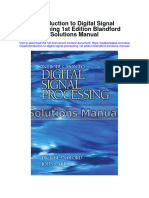 Introduction To Digital Signal Processing 1St Edition Blandford Solutions Manual Full Chapter PDF