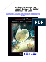 Introduction To Drugs and The Neuroscience of Behavior 1St Edition Adam Prus Test Bank Full Chapter PDF