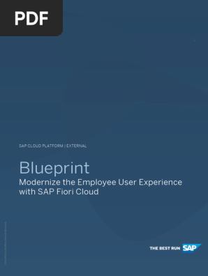 Blueprint Modernize the Employee User Experience Cloud With SAP Fiori Cloud