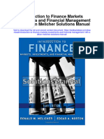 Introduction To Finance Markets Investments and Financial Management 14Th Edition Melicher Solutions Manual Full Chapter PDF