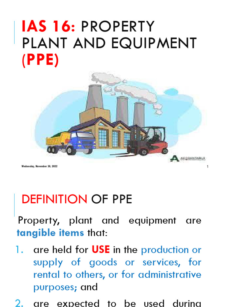 IAS 16: Property, Plant and Equipment | PDF | Depreciation | International  Financial Reporting Standards