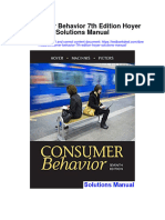 Download ebook Consumer Behavior 7Th Edition Hoyer Solutions Manual full chapter pdf