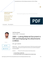 DMS - Linking Material Document in DIR and Displaying The Attachments in MIGO. - SAP Blogs