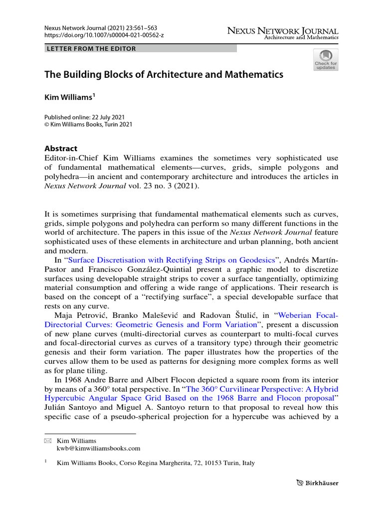 Building Blocks of Architecture and Mathematics | PDF | Geometry | Curve
