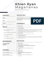 Black White Minimalist CV Resume 2
