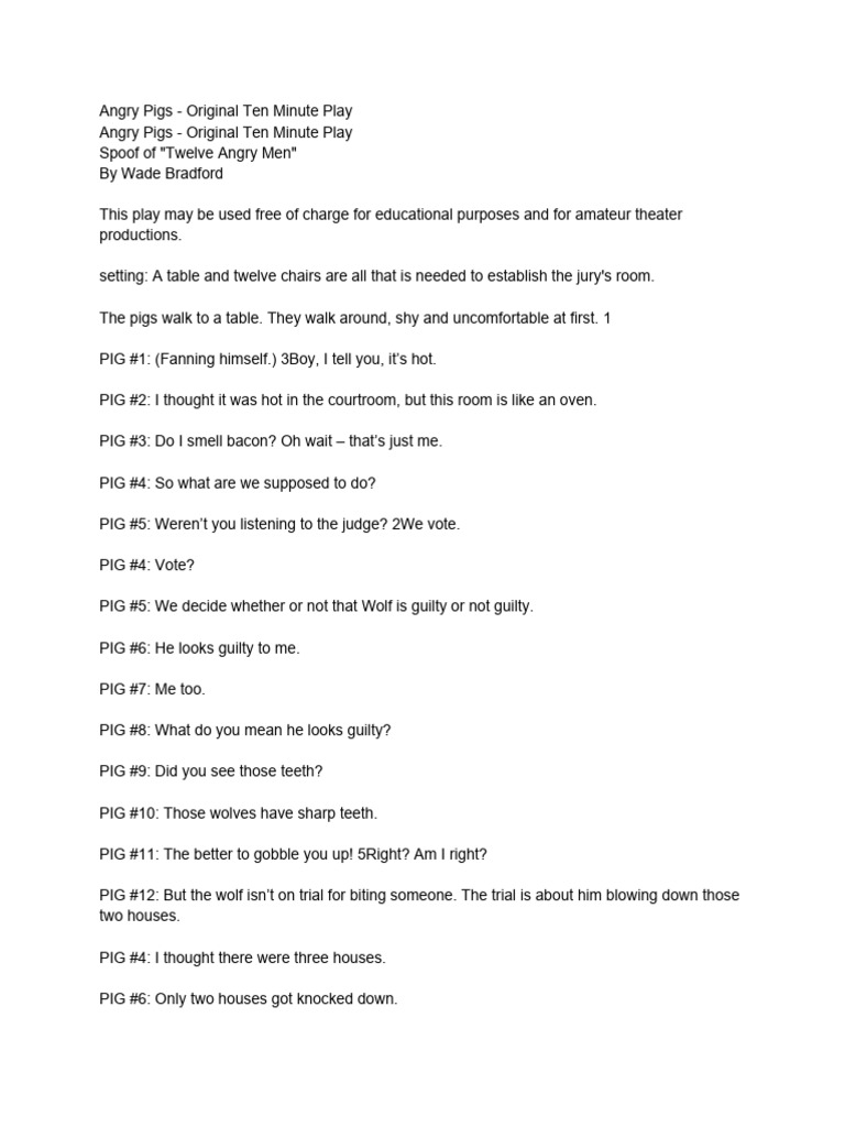 Angry pigs full script husain pdf verdict