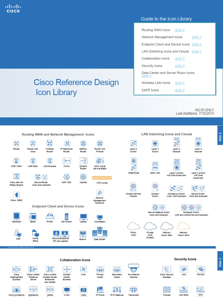 Cisco Icon Library Overview | PDF | Computer Network | Network Switch