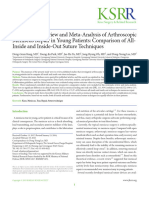 A Systematic Review and Meta Analysis of Arthroscopic Meniscus Repair in Young Patients: Comparison of All Inside and Inside Out Suture Techniques