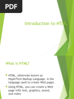 12 Intro To HTML