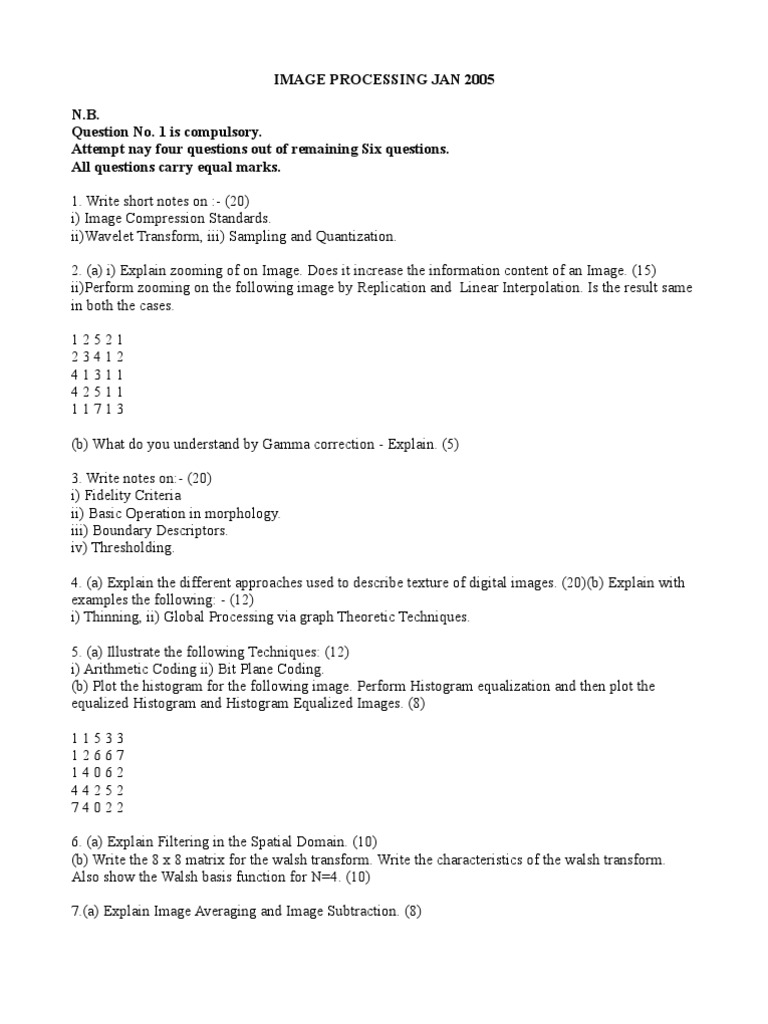 1image Processing Jan 2005 | PDF | Teaching Methods & Materials | Art