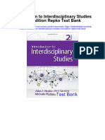Introduction To Interdisciplinary Studies 2Nd Edition Repko Test Bank Full Chapter PDF