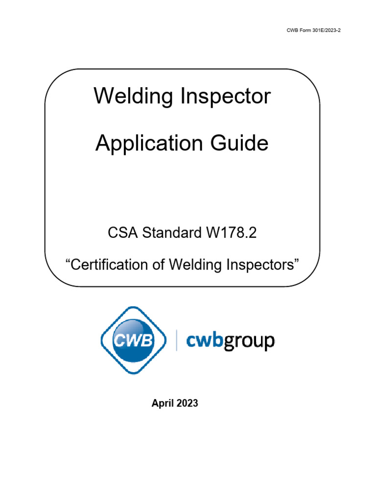 Welding Inspector Certification Guide | PDF | Certification | Visa Inc.