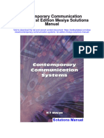 Ebook Contemporary Communication Systems 1St Edition Mesiya Solutions Manual Full Chapter PDF