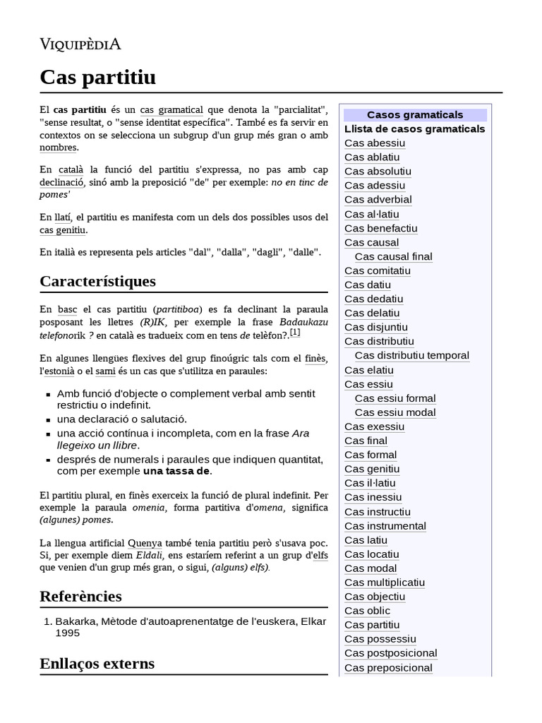 Cas Partitiu | PDF