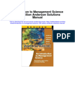 Introduction To Management Science 13Th Edition Anderson Solutions Manual Full Chapter PDF