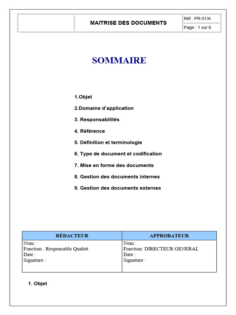 Codification des Documents Internes | PDF