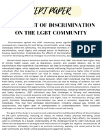 Concept Paper: The Effect of Discrimination On The LGBT Community