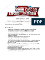 Rules and Regulation Prabowo Gibran Regional Esport Tournament Jawa Tengah
