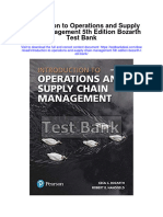Introduction To Operations and Supply Chain Management 5Th Edition Bozarth Test Bank Full Chapter PDF